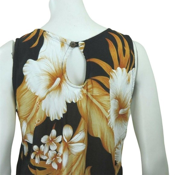 Vintage Unity Trading Hawaii Tank Dress Floral Plumeria Sleeveless New Old Stock - Picture 10 of 10